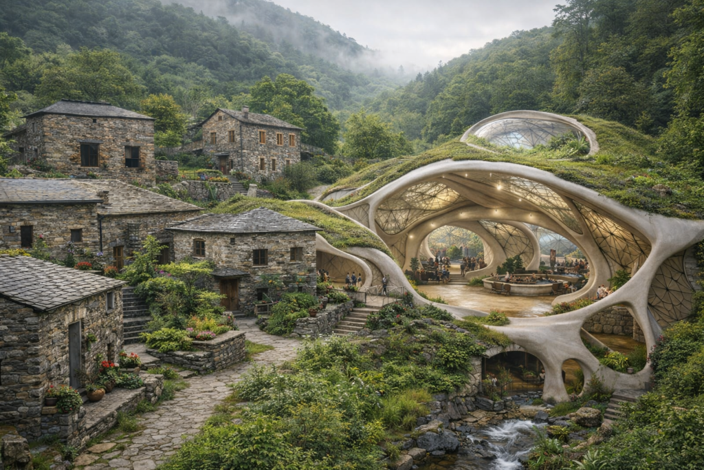 El Pueblo - Ein dezentrales Dorf, das sich selbst trägt